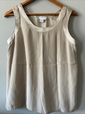 Saks Fifth Avenue Champagne color Silk Tank Blouse M